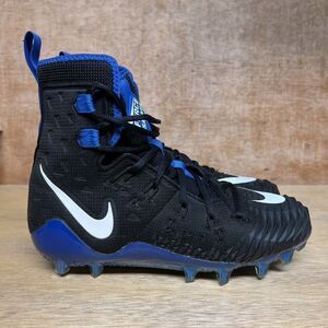 Nike Force Savage Elite TD Men Size 9 Shoes Black Blue Lineman Football Cleats
